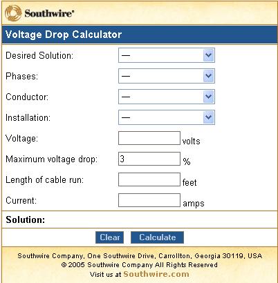 http://www.southwire.com/voltagedropcalculator.jsp