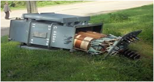 Fig1: vandalized transformer in one of the towns