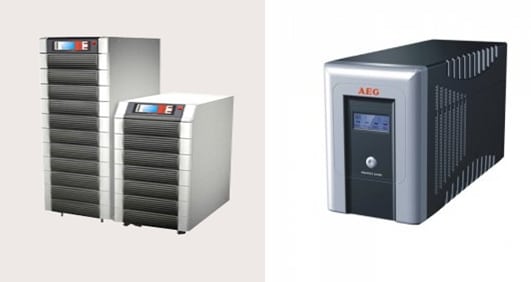 Modular UPS (left), Conventional UPS (right)